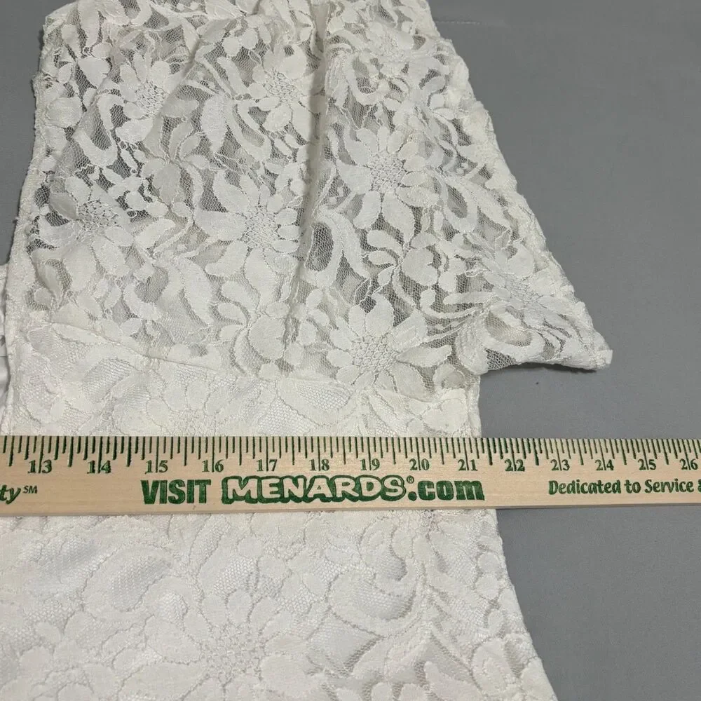 Torrid White Floral Lace Tunic Top Sz 16 Back Lace-Up